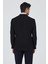 Siyah Mono Yaka Gofreli Esnek 6 Drop Slim Fit Casual Ceket 1002250125 5