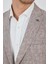 Kazayağı Desen Bez Ayağı Mono Yaka Yarım Astar Keten Karışımlı 6 Drop Slim Fit Ceket 1002250102 4