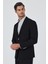 Siyah Mono Yaka Düz 2 Düğme Casual Esnek Slim Fit Ceket 1002250123 3