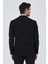 Siyah Mono Yaka Düz 2 Düğme Casual Esnek Slim Fit Ceket 1002250123 5
