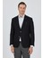 Siyah Kılıç Yaka Esnek 6 Drop Slim Fit Classic Ceket 1002250124 1