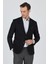 Siyah Kılıç Yaka Esnek 6 Drop Slim Fit Classic Ceket 1002250124 2