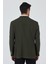 Koyu Haki Mono Yaka Gofreli Esnek 6 Drop Slim Fit Casual Ceket 1002250126 5