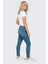 Nelly Kadın Skinny Fit Normal Bel Dar Paça Açik İndigo Jean Pantolon 1