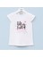 Kız Çocuk Kısa Kol Tişört - 31794 - Beyaz 1