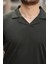 Erkek Hemşir Yaka Likralı Regular Kalıp Polyamid Kumaş T-Shirt 3