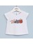 Kız Çocuk Kısa Kol Tişört - 32083 - Beyaz 1