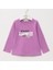 Kız Çocuk Uzun Kol Ince Tişört - 32448 - Lila 1