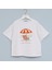Kız Çocuk Kısa Kol Bisiklet Yaka Tişört - 32282 - Beyaz 1