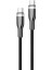 100W Type-C To Type-C Örgülü 1 M Şarj Kablosu Siyah (GLZA01) 1
