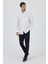 Uzun Kol Çizgili Desen Düğmeli Yaka Cepli Classic Comfort Fit Gömlek 1004250189 2
