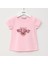 Kız Çocuk Kısa Kol Tişört - 32453 - Pembe 1