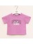 Kız Çocuk Kısa Kol Tişört - 32490 - Lila 1
