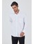 Uzun Kol Desenli Armürlü Sert Yaka Cepli Pamuklu Classic Comfort Fit Gömlek 1004250178 3