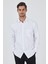Beyaz Sert Yaka Düz Classic Comfort Fit Gömlek 1004250901 3