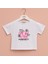 Kız Çocuk Kısa Kol Tişört - 32557 - Beyaz 1