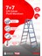 Yakut Serisi - 7+7 Basamaklı Çift Çıkışlı Galvanizli Profil Merdiven (Ev, Bahçe, İşyeri İçin Uygun) 1
