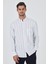 Uzun Kol Çizgili Desen Bez Ayağı Düğmeli Yaka Cepli Pamuklu Casual Comfort Fit Gömlek 1004250190 1