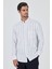 Uzun Kol Çizgili Desen Bez Ayağı Düğmeli Yaka Cepli Pamuklu Casual Comfort Fit Gömlek 1004250190 3