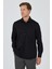 Uzun Kol Desenli Armürlü Sert Yaka Cepli Pamuklu Classic Comfort Fit Gömlek 1004250178 3