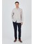 Uzun Kol Düz Keten Düğmeli Yaka Cepsiz Casual Comfort Fit Gömlek 1004250114 2