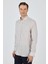 Uzun Kol Düz Keten Düğmeli Yaka Cepsiz Casual Comfort Fit Gömlek 1004250114 3