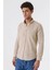Bej Kısalabilir Kollu Desenli Jakarlıcepsiz %100 Pamuk Casual Slim Fit Gömlek 1004230181 3