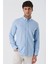 Koyu Mavi Kısalabilir Kollu Desenli Jakarlıcepsiz %100 Pamuk Casual Slim Fit Gömlek 1004230181 2