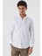 Beyaz Kısalabilir Kollu Desenli Jakarlıcepsiz %100 Pamuk Casual Slim Fit Gömlek 1004230182 1