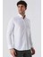 Beyaz Kısalabilir Kollu Desenli Jakarlıcepsiz %100 Pamuk Casual Slim Fit Gömlek 1004230181 2