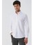 Beyaz Kısalabilir Kollu Desenli Jakarlıcepsiz %100 Pamuk Casual Slim Fit Gömlek 1004230181 3
