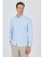 Uzun Kol Düz Bez Ayağı Düğmeli Yaka Cepsiz Pamuklu Casual Slim Fit Gömlek 1004250212 2
