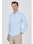 Uzun Kol Düz Bez Ayağı Düğmeli Yaka Cepsiz Pamuklu Casual Slim Fit Gömlek 1004250212 3
