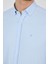 Uzun Kol Düz Bez Ayağı Düğmeli Yaka Cepsiz Pamuklu Casual Slim Fit Gömlek 1004250212 4