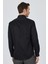 Siyah Sert Yaka Düz Classic Pamuklu Slim Fit Gömlek 1004250900 5
