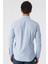 Koyu Mavi Uzun Kollu Gofreli Cepsiz Pamuklu Likralı Klasik Slim Fit Dar Kesim Gömlek 1004230178 5