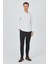 Açık Krem Sert Yaka Cepsiz Gabardin Uzun Kol Slim Fit Esnek Gömlek 1004250234 2