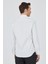 Açık Krem Sert Yaka Cepsiz Gabardin Uzun Kol Slim Fit Esnek Gömlek 1004250234 5