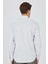 Beyaz Sert Yaka Cepsiz Gabardin Uzun Kol Slim Fit Esnek Gömlek 1004250231 5