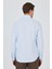 Koyu Mavi Sert Yaka Cepsiz Gabardin Uzun Kol Slim Fit Esnek Gömlek 1004250234 5
