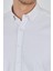 Uzun Kol Düz Bez Ayağı Düğmeli Yaka Cepsiz Pamuklu Casual Slim Fit Gömlek 1004250212 4