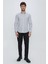 Gri Baskılı Slim Fit Uzun Kol Gömlek 25130100 2