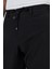 Siyah Esnek Yandan Cepli Casual Comfort Fit Jogger Pantolon 1003250117 4