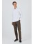 Uzun Kol Desenli Armürlü Sert Yaka Cepsiz Pamuklu Classic Slim Fit Gömlek 1004250194 2