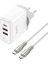 45W 3 Portlu Usb-A1 Usb-A2 Usb-C Hızlı Şarj Aleti Beyaz + Type-C To Type-C Şarj Kablosu (GC-U45CC) 1