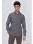 Koyu Kahverengi Uzun Kol Gömlek Yaka Klasik Slim Fit Pamuklu Gömlek 1004225223 1