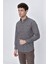 Koyu Kahverengi Uzun Kol Gömlek Yaka Klasik Slim Fit Pamuklu Gömlek 1004225223 4