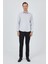 Uzun Kol Desenli Armürlü Sert Yaka Cepsiz Pamuklu Classic Slim Fit Gömlek 1004250184 3