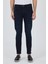 Koyu Lacivert Gabardin 5 Cep Düz Paça Casual Slim Fit Pamuklu Denim Pantolon 1023250150 2
