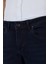Koyu Lacivert Gabardin 5 Cep Düz Paça Casual Slim Fit Pamuklu Denim Pantolon 1023250150 4